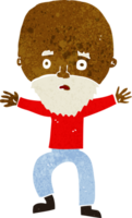 desenho animado velho em pânico png