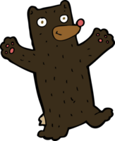ours noir de dessin animé png