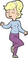 Cartoon tanzende Frau png