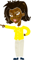 cartoon woman pointing png