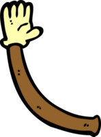 Cartoon-Arm mit Gummihandschuh png