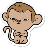 sticker of a cartoon monkey png