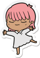 sticker of a cartoon woman png