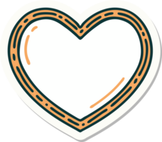 tattoo style sticker of a heart png