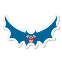adesivo fofo de morcego de halloween png
