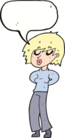 cartoon woman whistling with speech bubble png