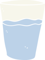 platt Färg stil tecknad serie glas av vatten png