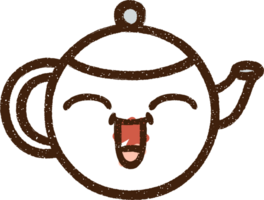 Happy Teapot Chalk Drawing png