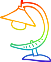 rainbow gradient line drawing cartoon funky lamp png