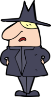 cartoon man in coat and hat png