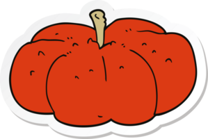 sticker of a cartoon pumpkin png