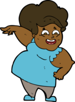 mujer con sobrepeso de dibujos animados png