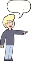 cartoon happy man pointing and laughing with speech bubble png