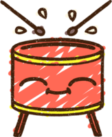 desenho de giz de tambor batendo png
