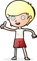cartoon boy giving thumbs up symbol png