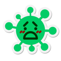 unhappy embarrassed virus sticker png