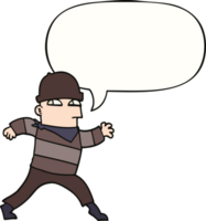 cartoon thief and speech bubble png