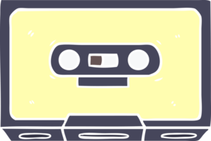 vieille cassette de dessin animé de style plat couleur png