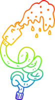 regenbooggradiënt lijntekening cartoon slang png