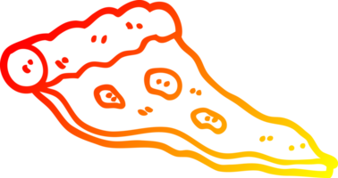 varm gradient linjeteckning tecknad pizza png