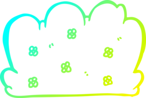 hedge de desenho de linha de gradiente frio png