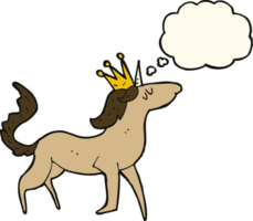 cartoon unicorn with thought bubble png