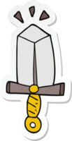 pegatina de una espada de dibujos animados png