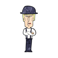 dessin animé, homme, porter chapeau png