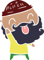 man with beard sticking out tongue png