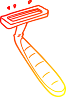 warm gradient line drawing of a cartoon disposable razor png