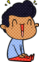 hombre emocionado de dibujos animados png