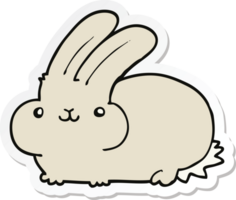 pegatina de un conejo de dibujos animados png