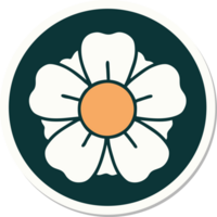 sticker of tattoo in traditional style of a flower png