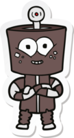 sticker van een happy cartoon robot png