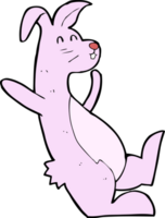 lapin rose de dessin animé png