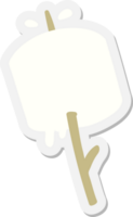 marshmallow på en pinne klistermärke png