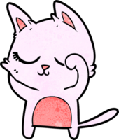 calm cartoon cat png