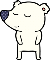 urso polar de desenho animado feliz png