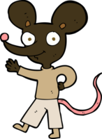 cartoon waving mouse png