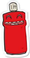 sticker of a cartoon spray can png