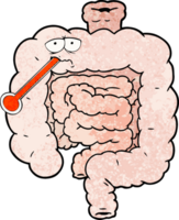 cartoon unhealthy intestines png