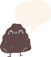 dibujos animados rock con habla burbuja en retro estilo png