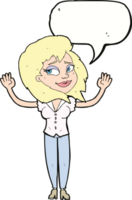 cartoon woman giving up with speech bubble png