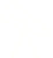 disegno a gesso del telescopio png