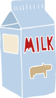 vlak kleur stijl tekenfilm melk karton png