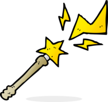 cartoon magic wand casting spell png