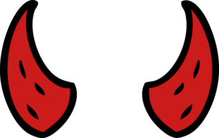 cartoon devil horns png