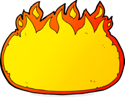 borde de fuego de dibujos animados png