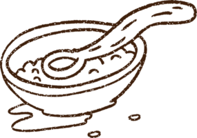 Soup Bowl Charcoal Drawing png