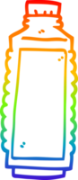 arco Iris gradiente linha desenhando do uma desenho animado água garrafa png